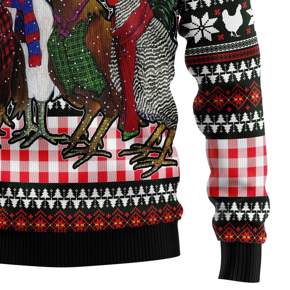 Chicken under snow 3D Christmas Sweater - Holiday Gift product image 4