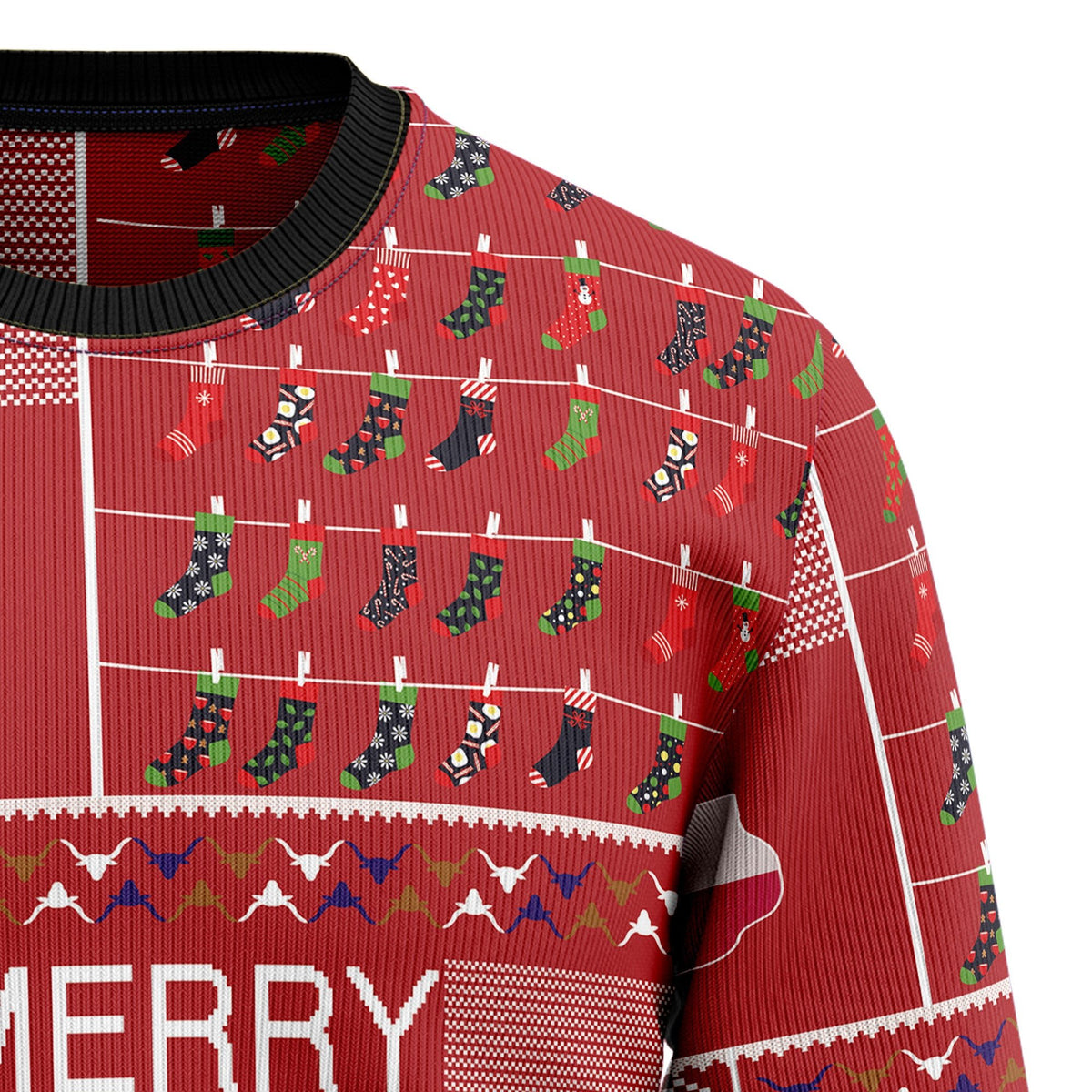 Texas Merry 3D Christmas Sweater - Holiday Gift product image 3