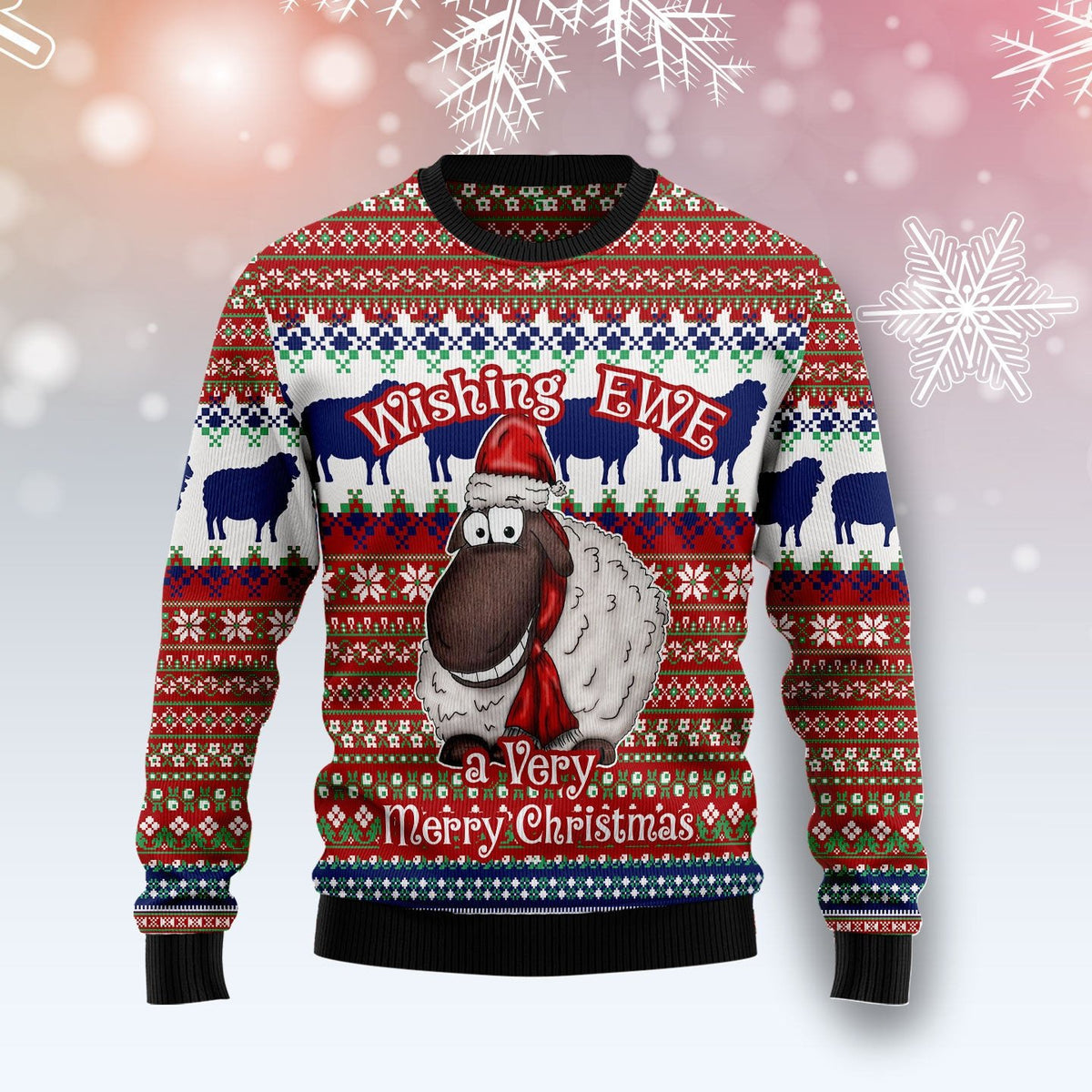Reindeer Merry and bright 3D Christmas Sweater - Holiday Gift product image 3