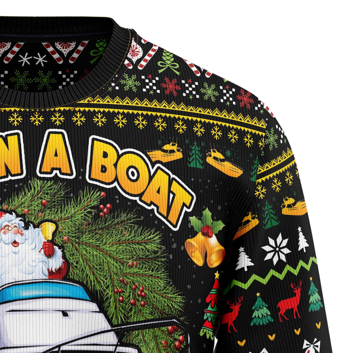Santa i’m on a boat 3D Christmas Sweater - Holiday Gift product image 3