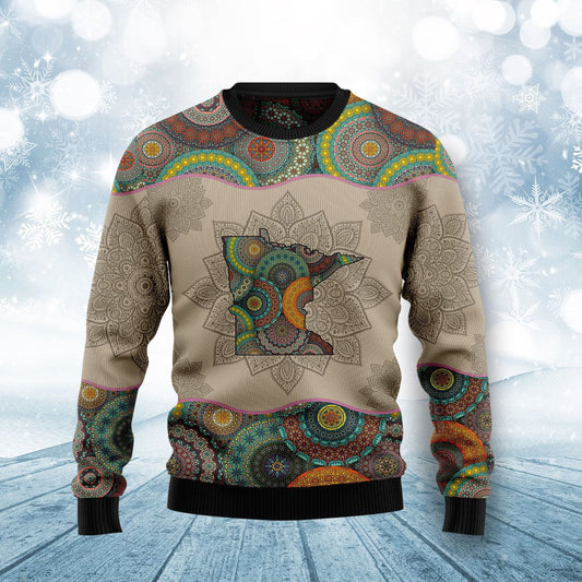 Awesome minnesota mandala 3D Christmas Sweater - Holiday Gift product image