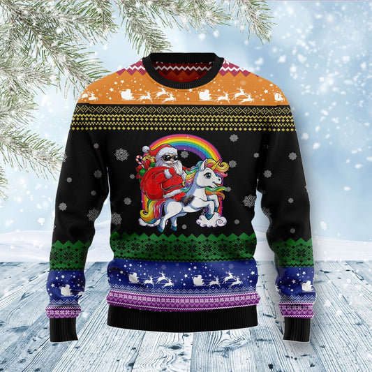 Unicorn LGBT 3D Christmas Sweater - Holiday Gift product image