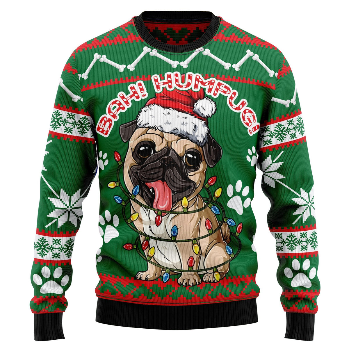 Bah Humpug 3D Christmas Sweater - Holiday Gift product image