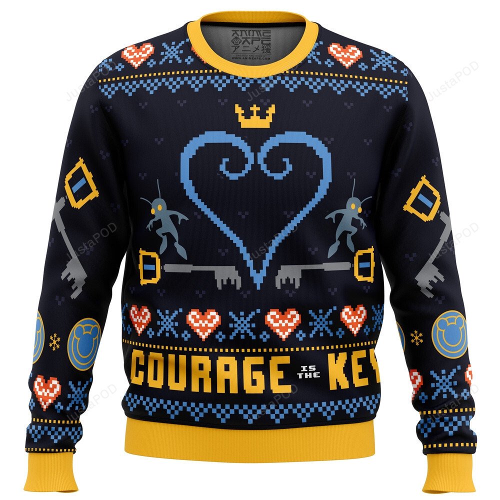 Courage is the Key Kingdom Hearts 3D Christmas Sweater - Holiday Gift product image