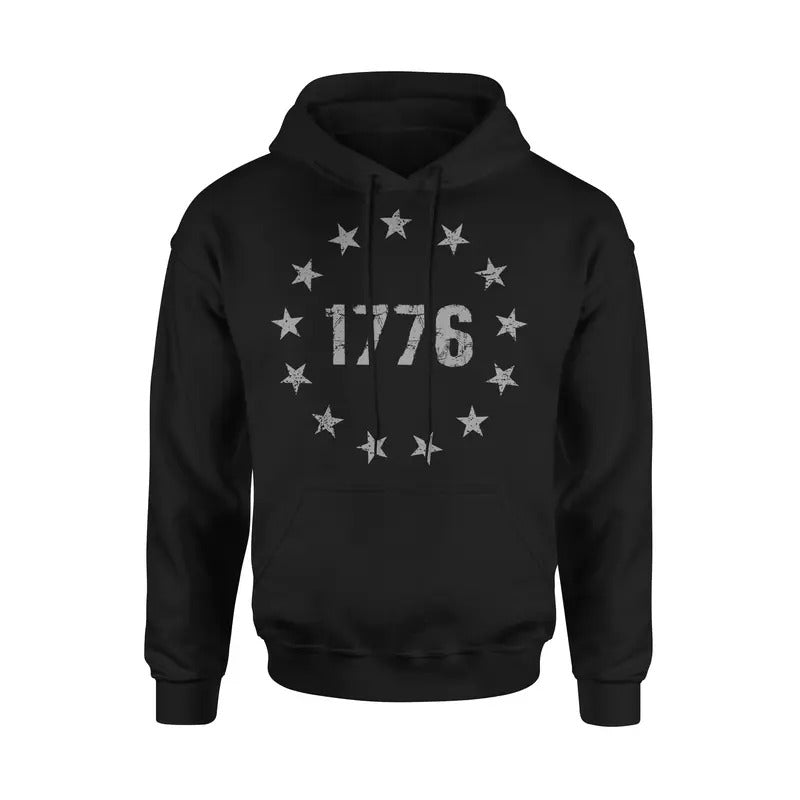 1776 Betsy Ross Flag Patriotic Menswear Cotton Fabric - Adult & Kids T-Shirts, Sweatshirts & Hoodies apparel design preview 1