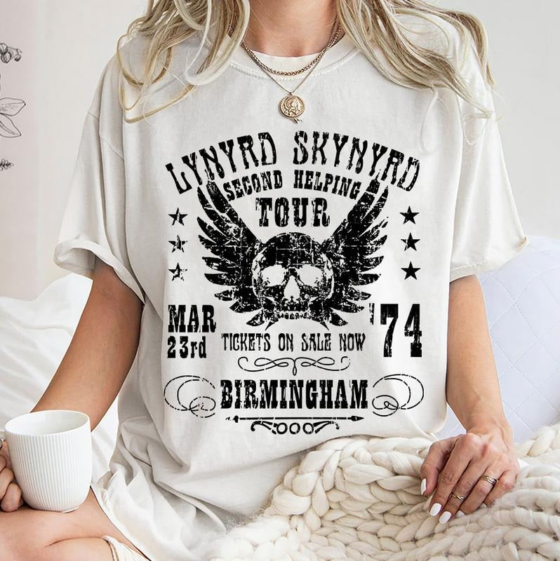 1974 Lynyrrdd Skynyrrdd Free Bird Eagle Rock Roll - Adult & Kids T-Shirts, Sweatshirts & Hoodies apparel design preview 1