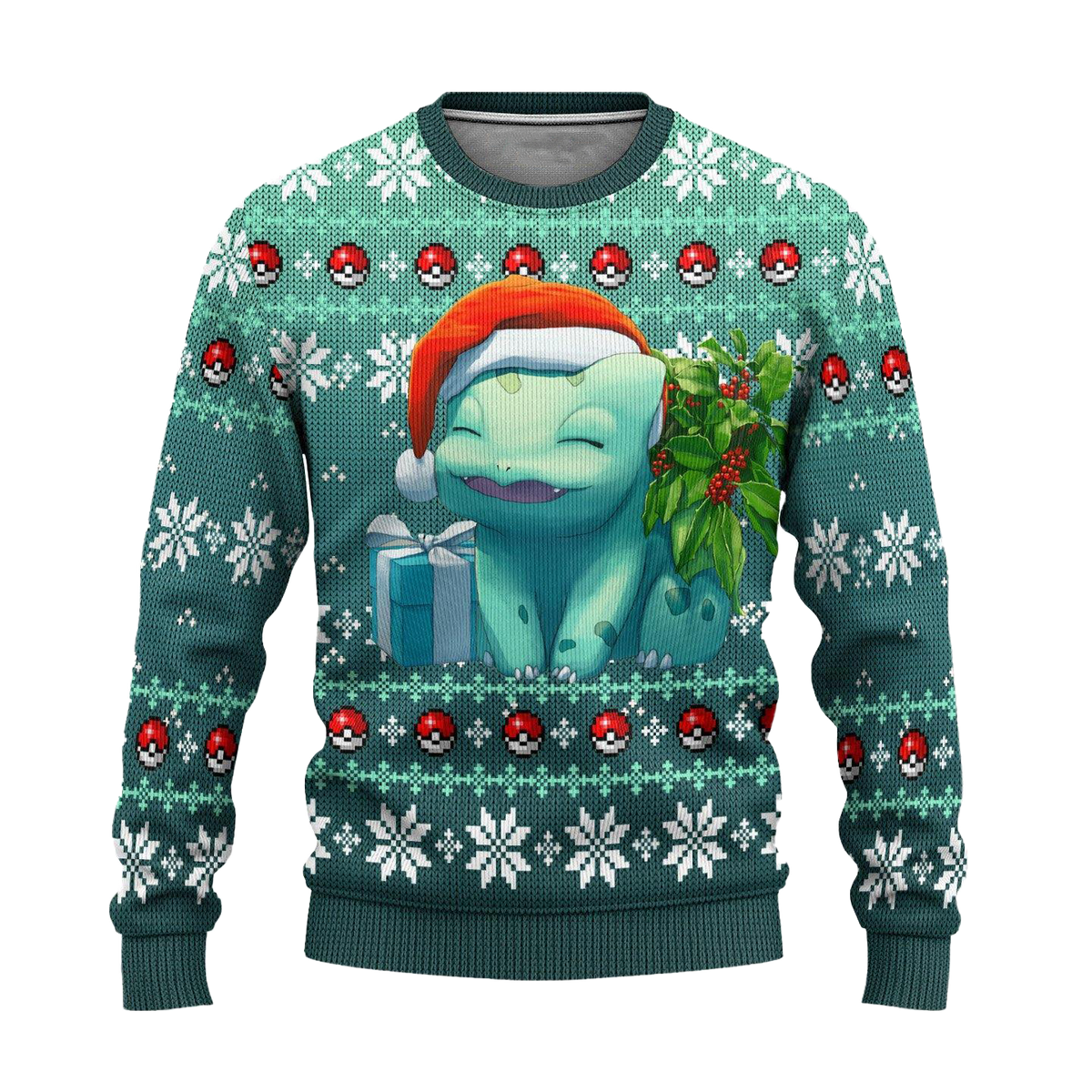 Bulbasaur Anime 3D Ugly Christmas Sweater - Holiday Gift product image
