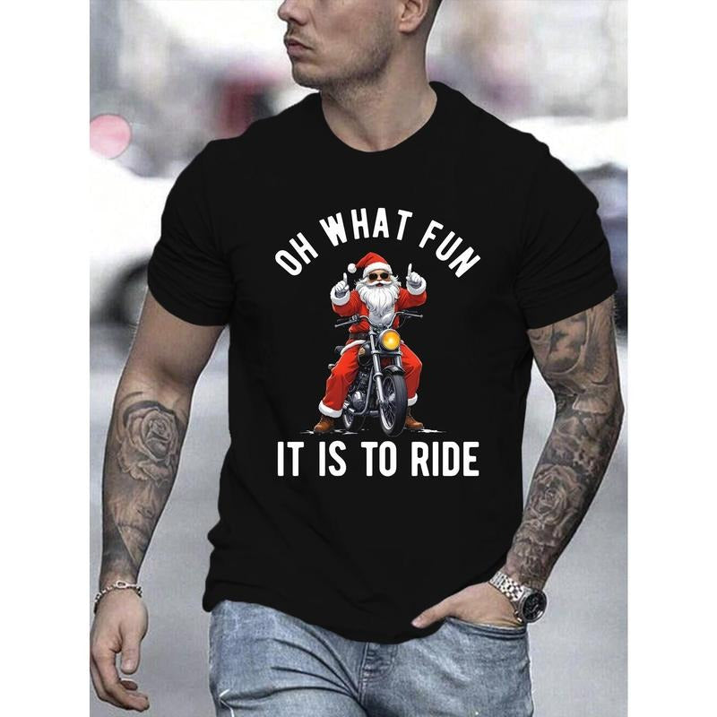 1pc Motorcycle Santa 3D Print Casual Cotton Round - Adult & Kids T-Shirts, Sweatshirts & Hoodies apparel design preview 1