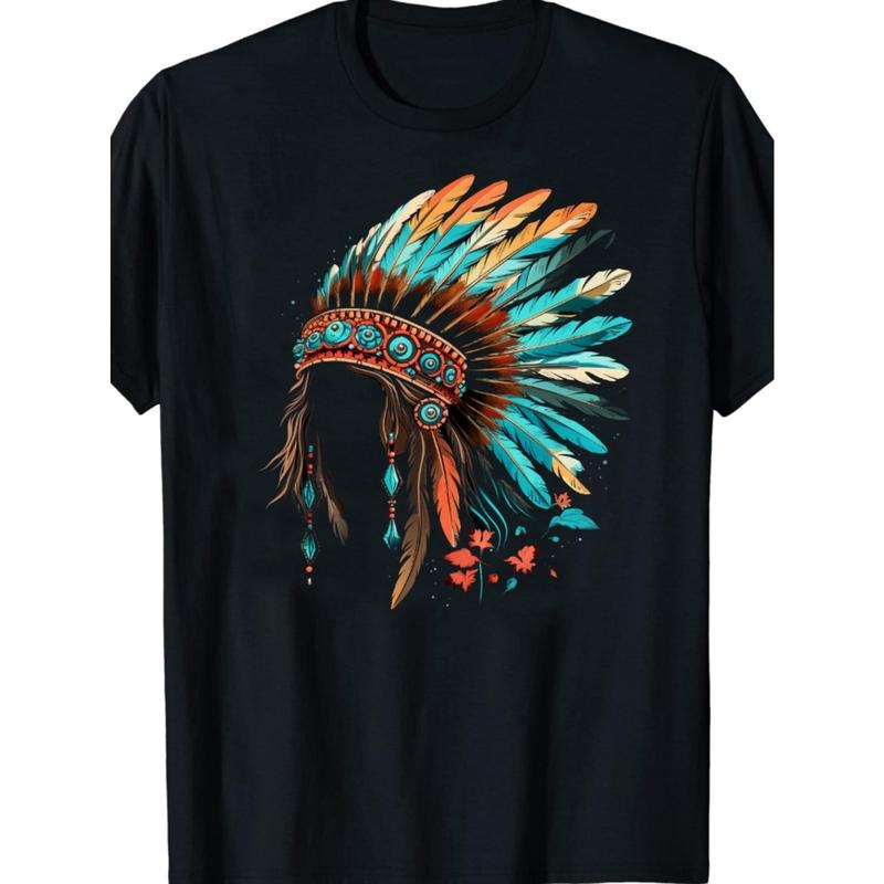 1pc Native American Indian Headdress Casual Cotton - Adult & Kids T-Shirts, Sweatshirts & Hoodies apparel design preview 1