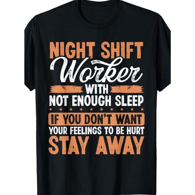 1pc Night Shift Worker 100% Cotton Casual Crew Neck - Adult & Kids T-Shirts, Sweatshirts & Hoodies apparel design preview 1