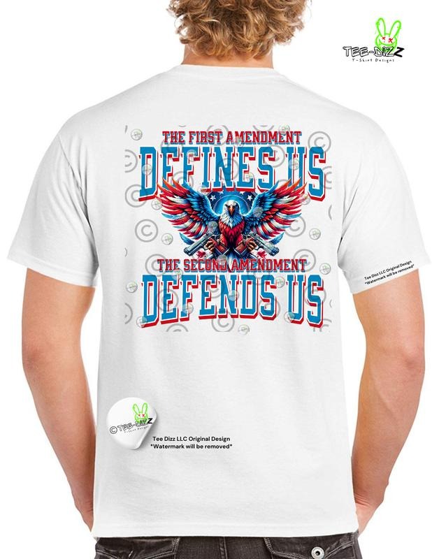 1st Amendment Defines Us 2nd Defends Menswear Top - Adult & Kids T-Shirts, Sweatshirts & Hoodies apparel design preview 1
