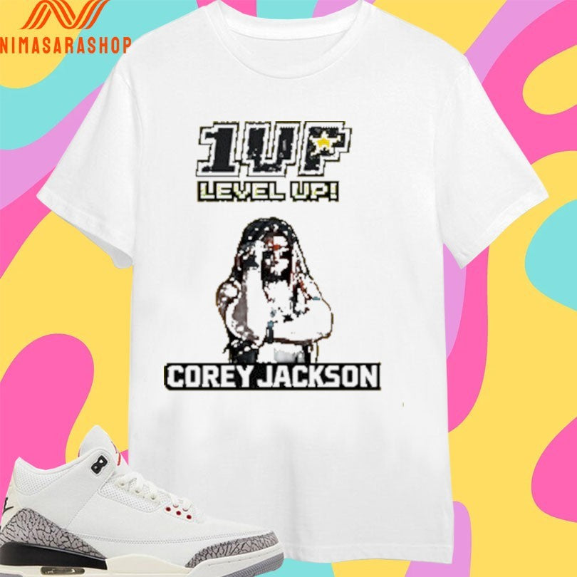 1up Wrestling Level Up Corey Jackson - Adult & Kids T-Shirts, Sweatshirts & Hoodies apparel design preview 1
