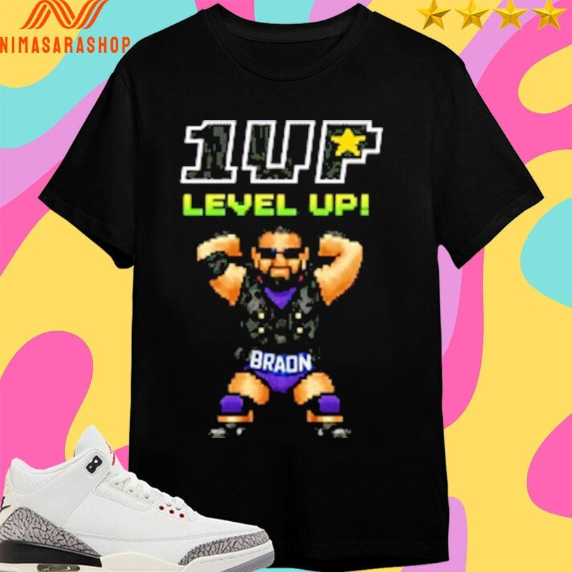1up Wrestling Level Up Sebastian Braun - Adult & Kids T-Shirts, Sweatshirts & Hoodies apparel design preview 1
