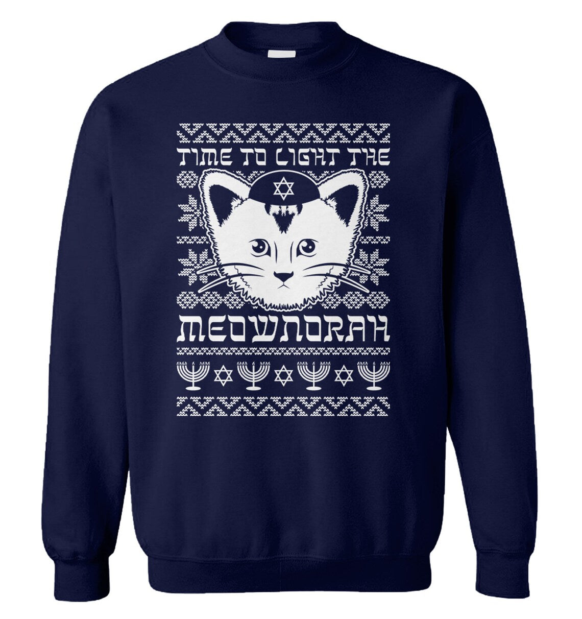 Time to light the Meownorah Christmas Sweater - Holiday Gift product image 3
