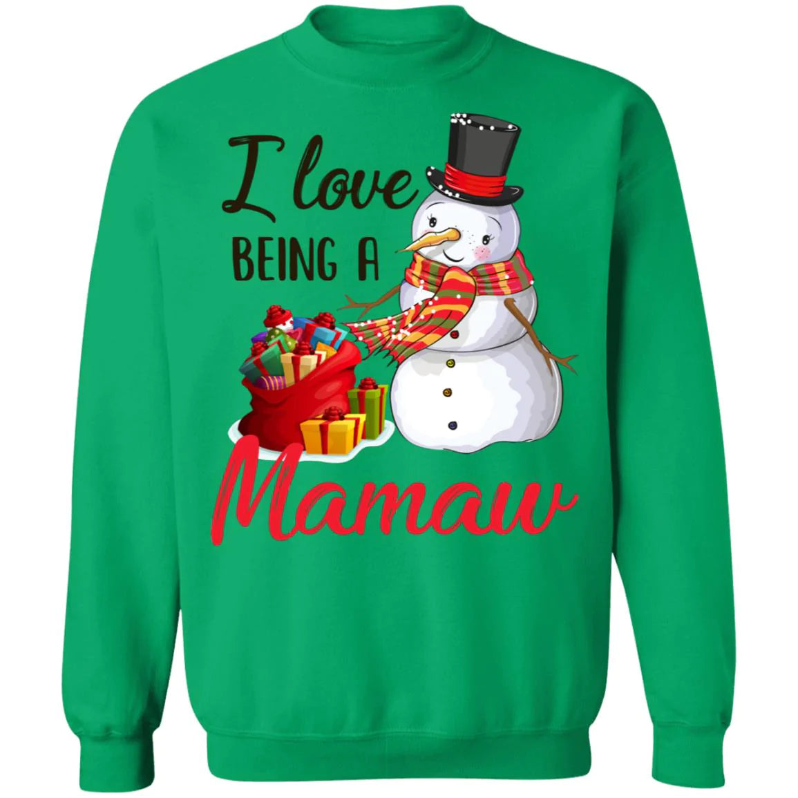 I love being a mamaw snowman Christmas Sweater - Holiday Gift product image 3