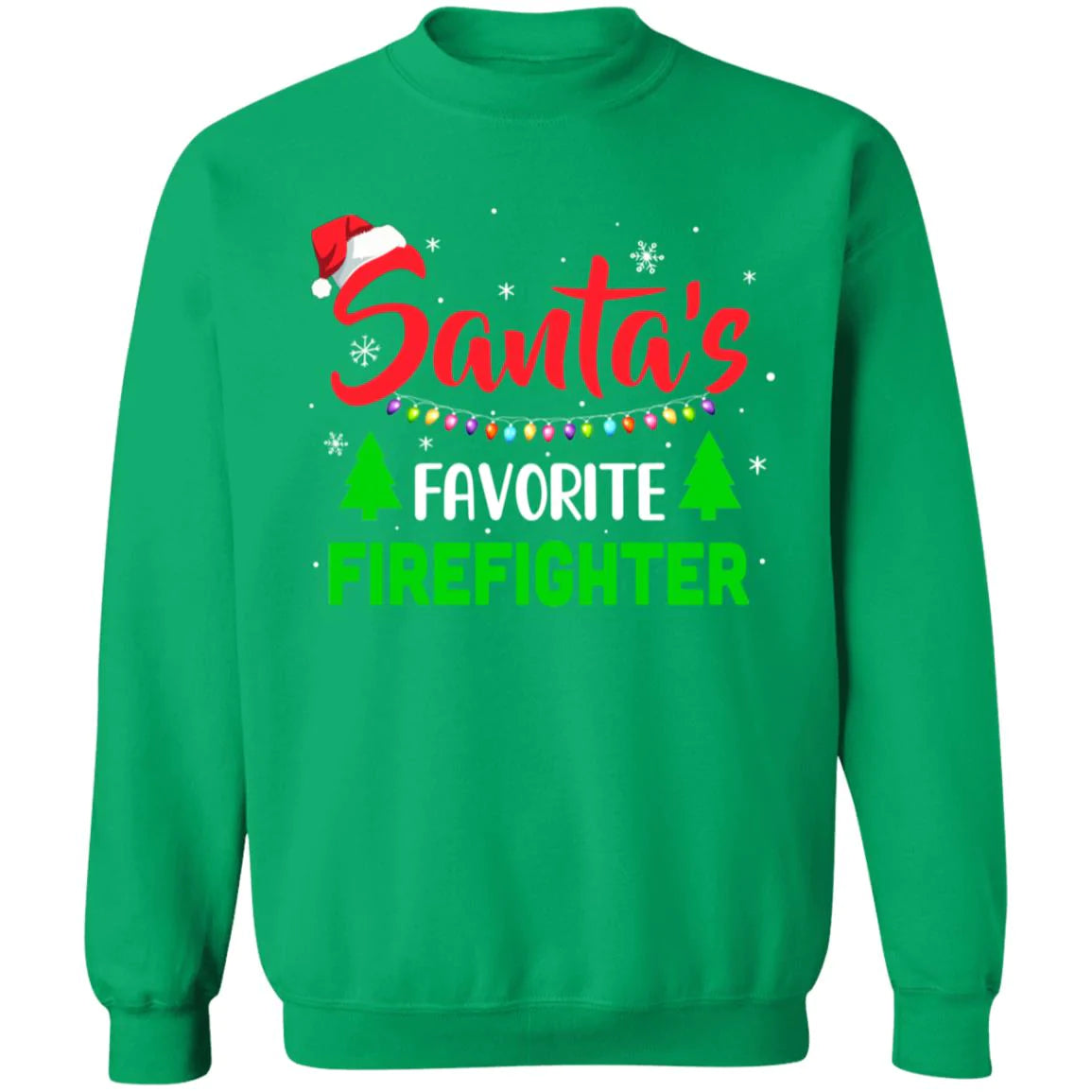 Santa’s favorite firefighter Christmas Sweater - Holiday Gift product image 3