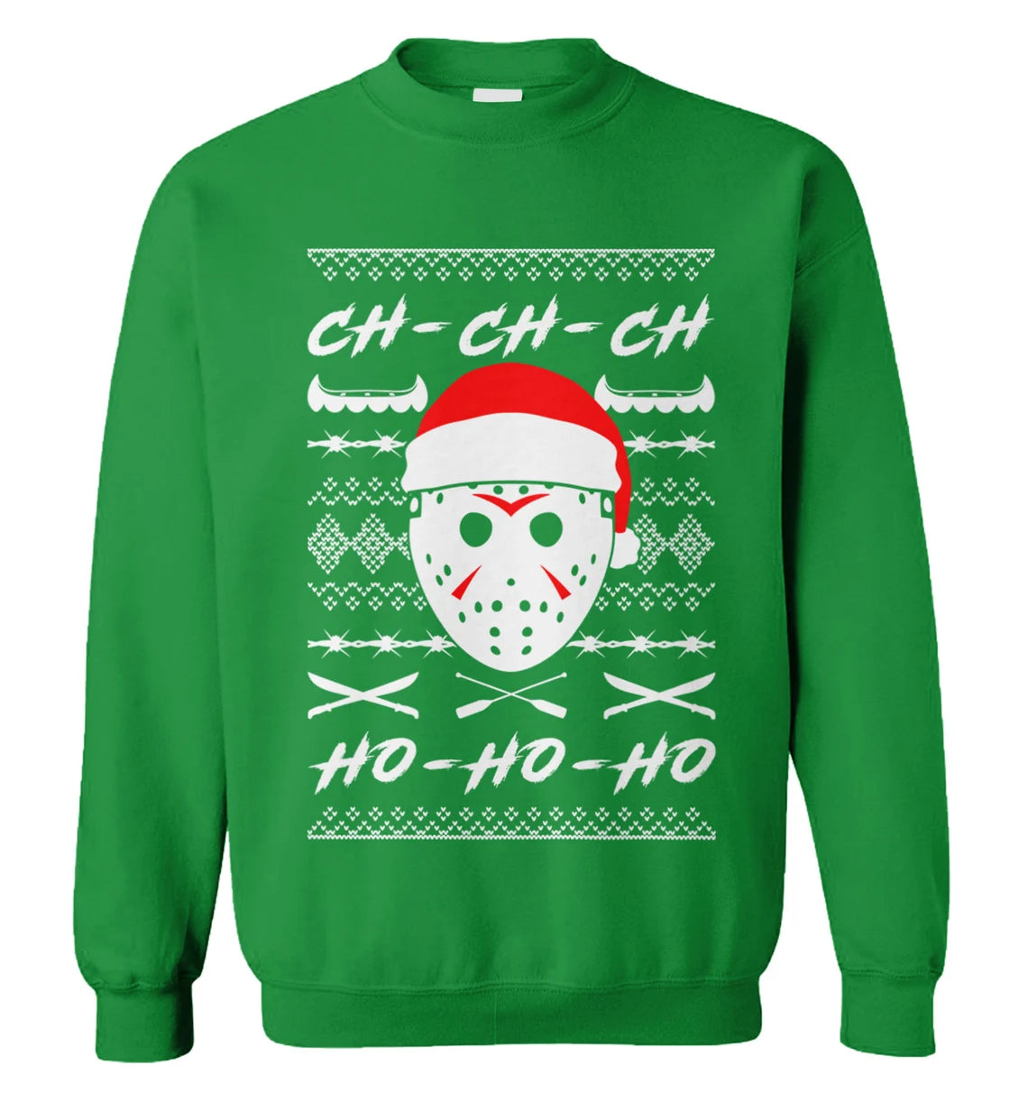 Jason Voorhees santa Ch Ch Ch Ho Ho Ho Christmas Sweater - Holiday Gift product image 3