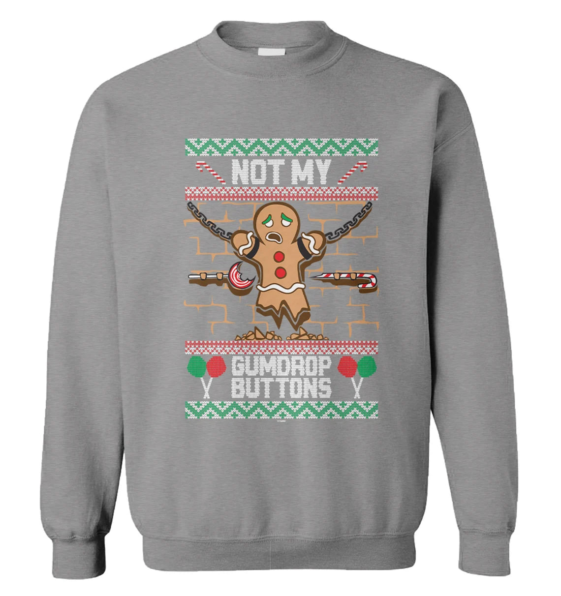 Gingerbread not my gumdrop buttons Christmas Sweater - Holiday Gift product image 3