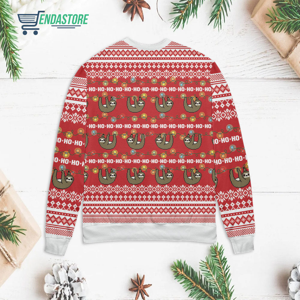 Sloths Ho Ho Ho 3D Christmas Sweater - Holiday Gift product image 3
