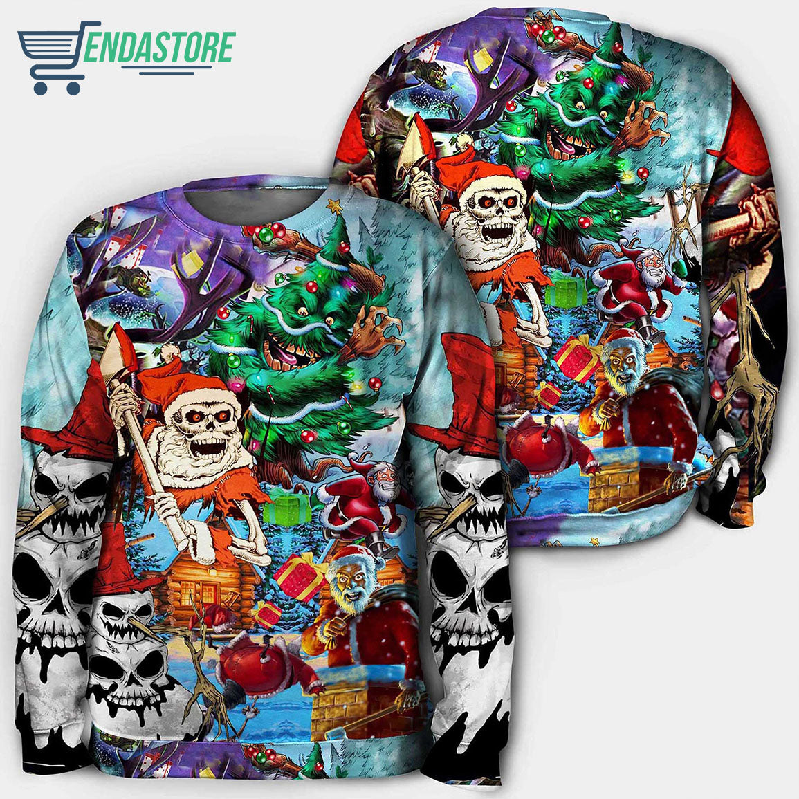 Santa Claws Cat 3D Ugly Christmas Sweater - Holiday Gift product image 3