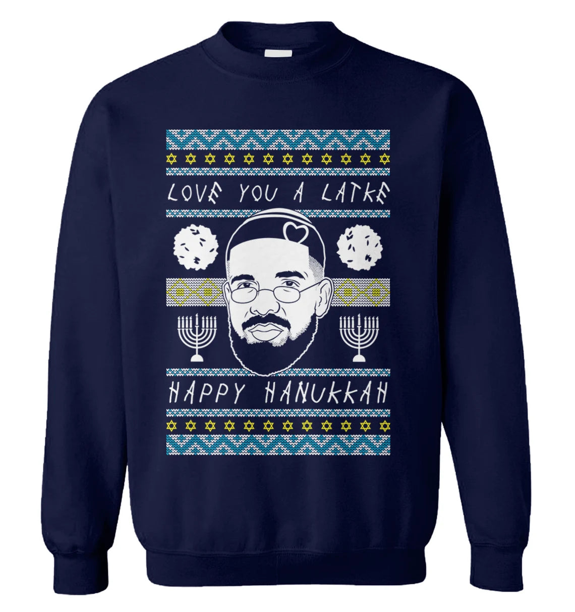 Drake love you a latke happy hanukkah Christmas Sweater - Holiday Gift product image 3