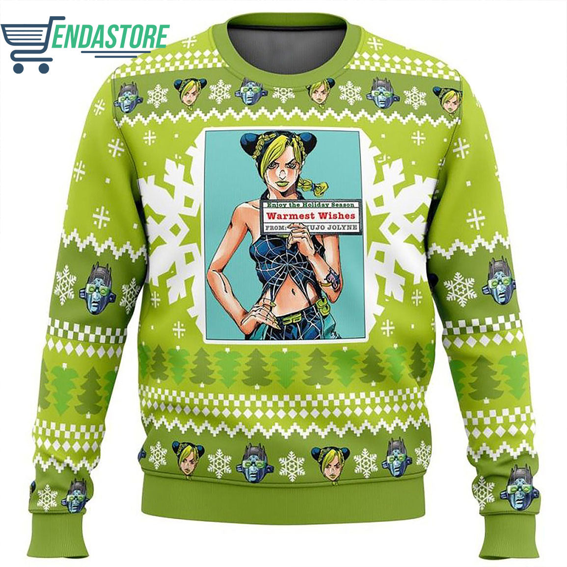 Jolyne Kujo Jojos bizarre adventure 3D Christmas Sweater - Holiday Gift product image