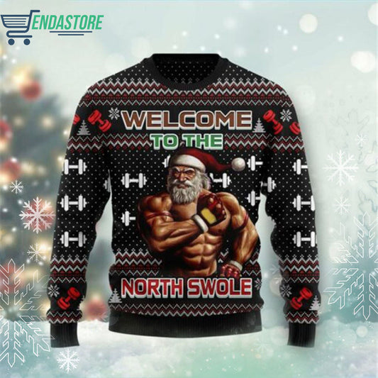 Welcome to the north swole 3D Ugly Christmas Sweater - Holiday Gift product image