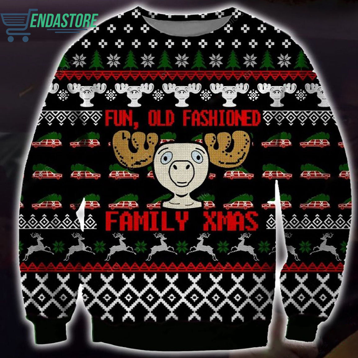Fun old fashioned family xmas 3D Christmas Sweater - Holiday Gift product image