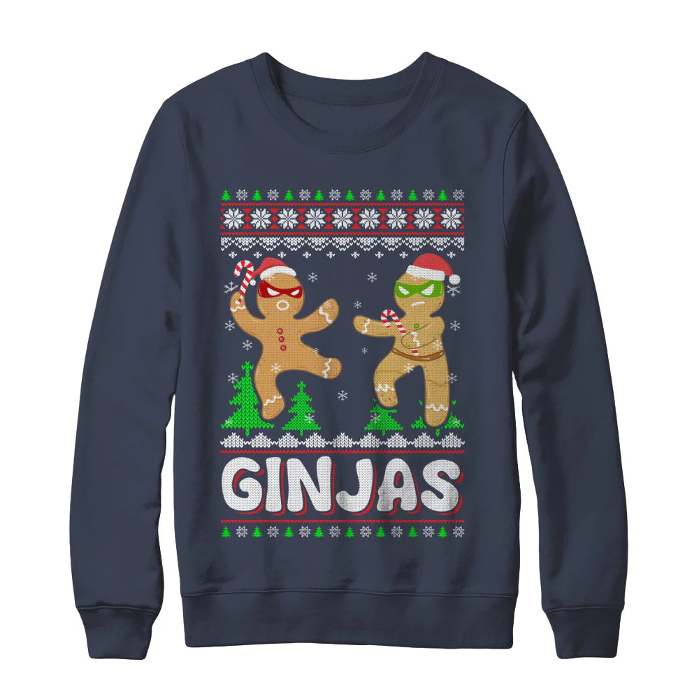 Ginjas gingerbread ninjas Christmas Sweater - Holiday Gift product image 3