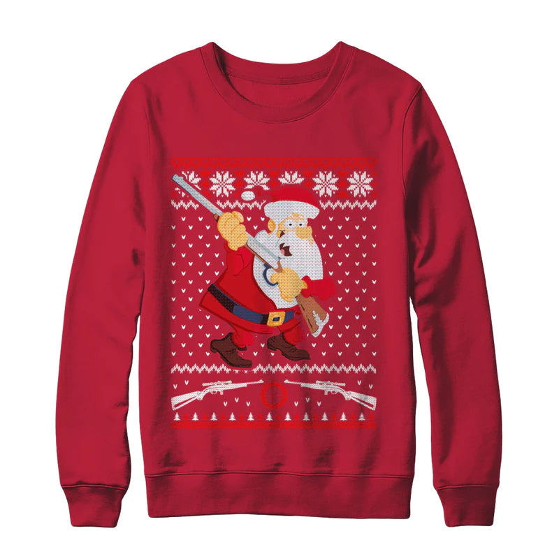 Santa gun hunting Christmas Sweater - Holiday Gift product image 3