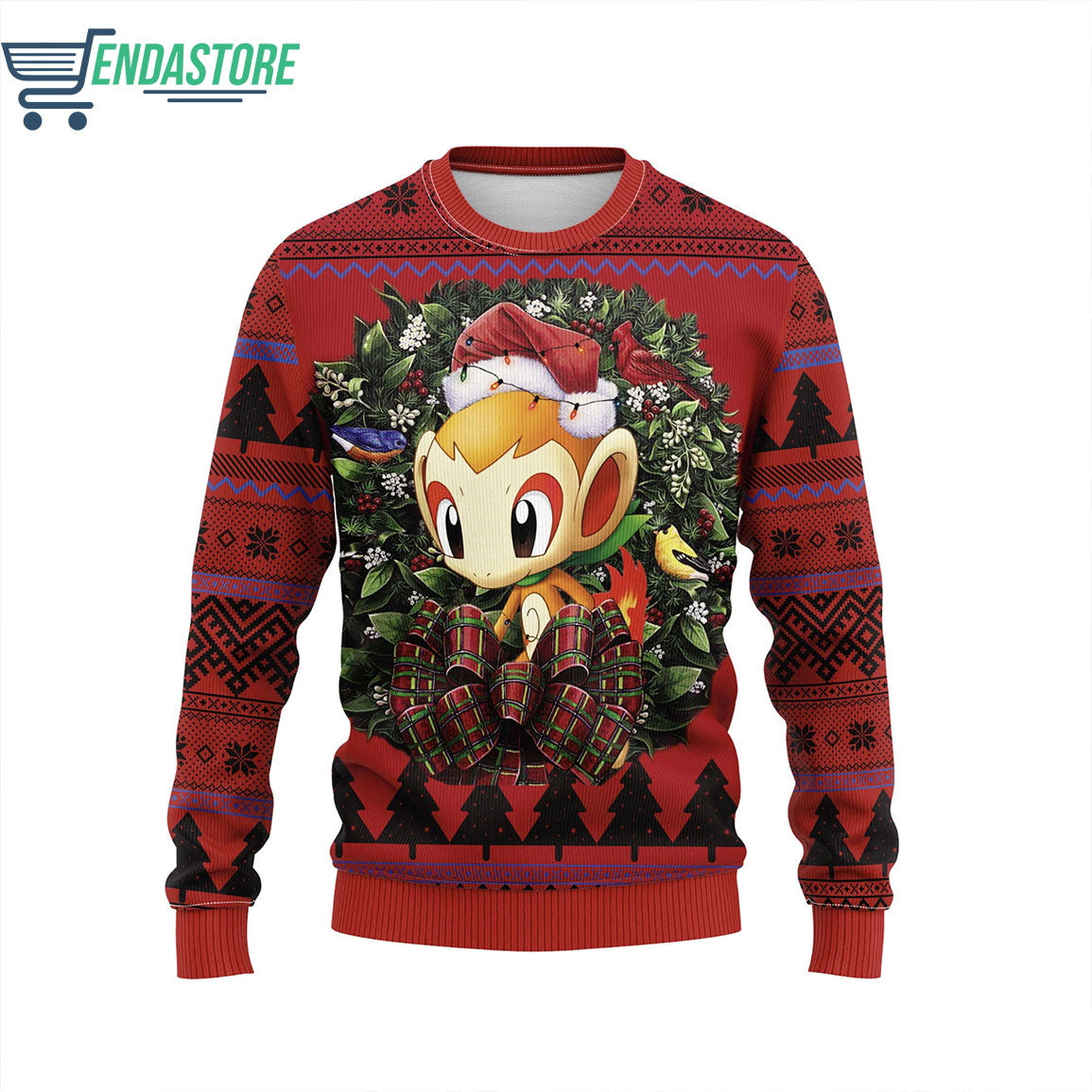 Chimchar 3D Ugly Christmas Sweater - Holiday Gift product image 2