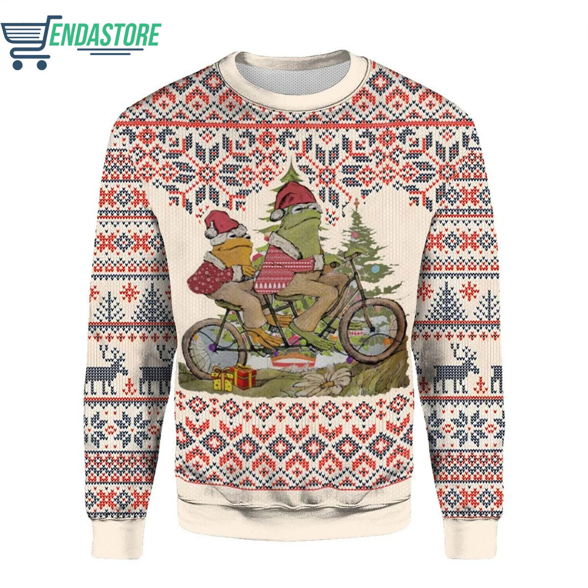 Frog And Toad Retro 3D Christmas Sweater - Holiday Gift product image