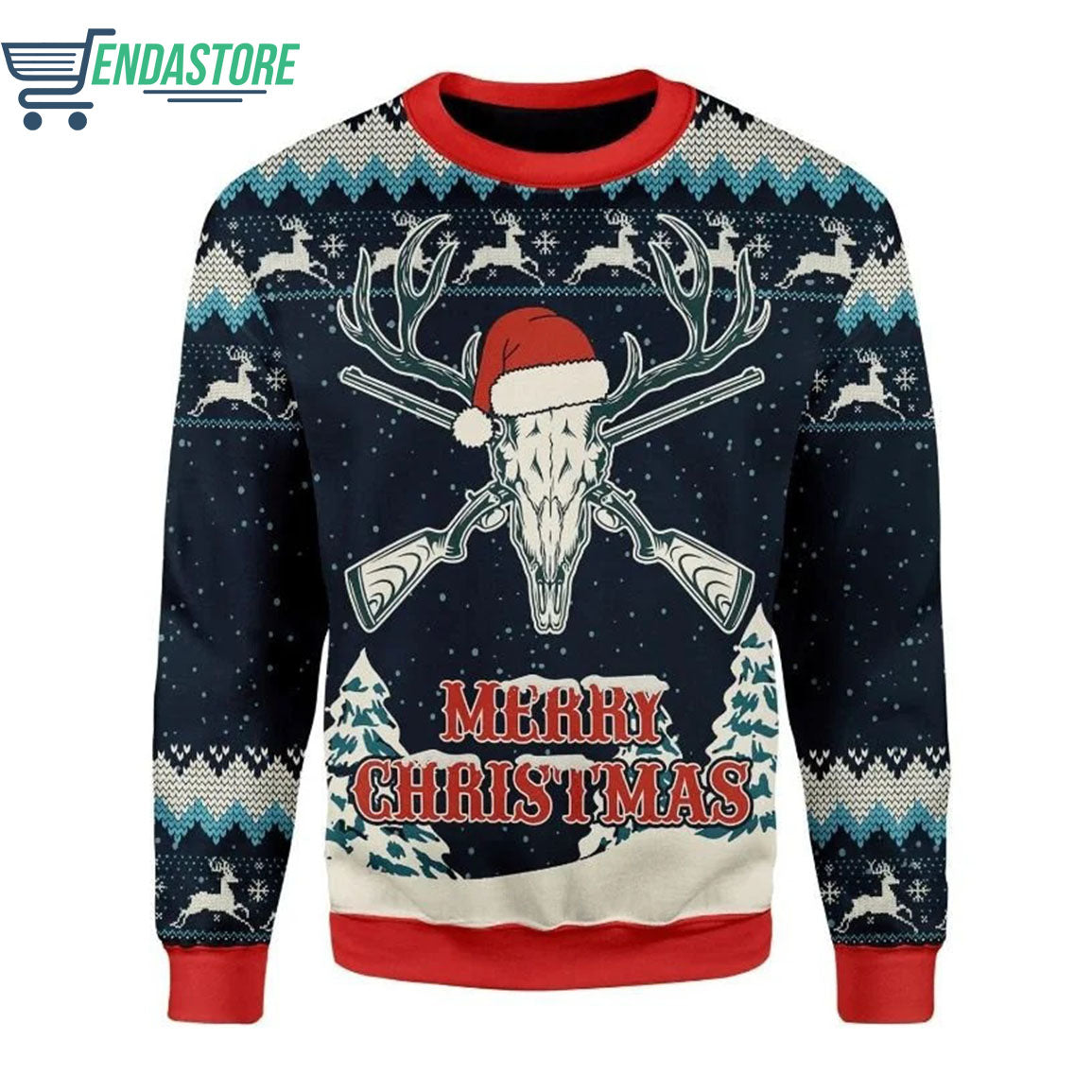 Deer hunting merry 3D Christmas Sweater - Holiday Gift product image