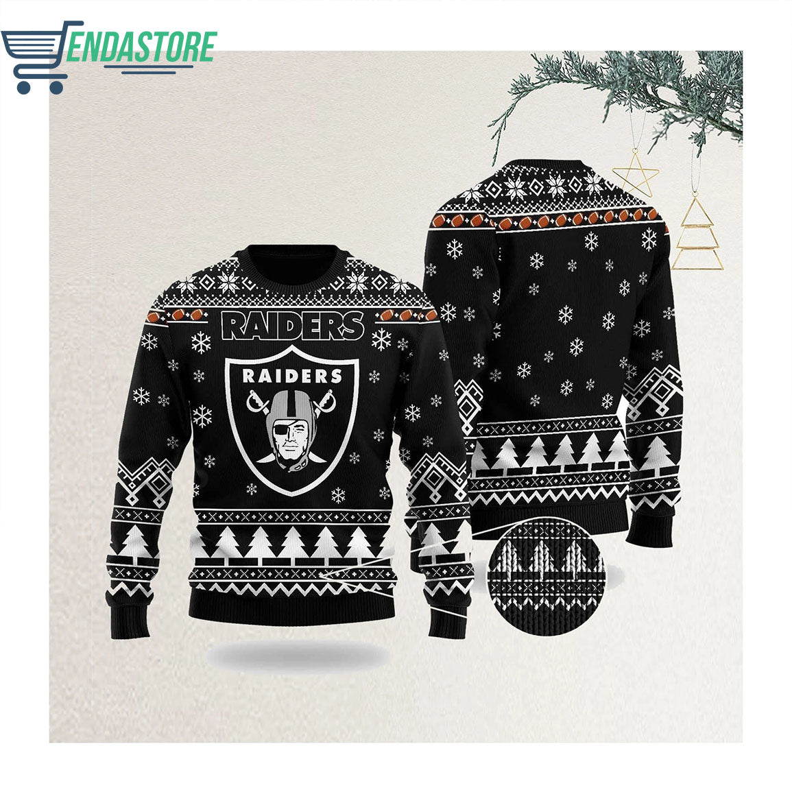 Raiders 3D Ugly Christmas Sweater - Holiday Gift product image