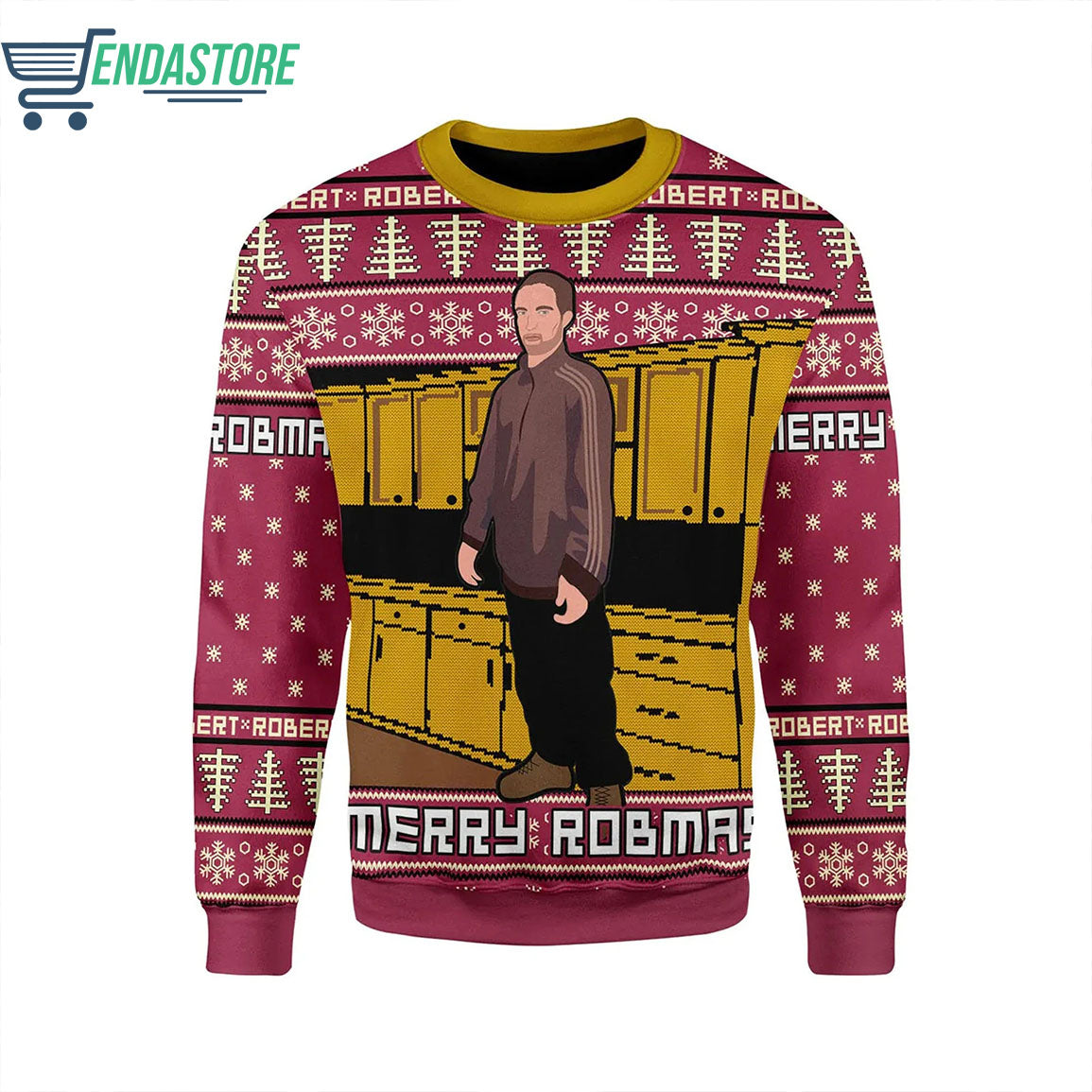 Robert Pattinson Meme 3D Ugly Christmas Sweater - Holiday Gift product image 2