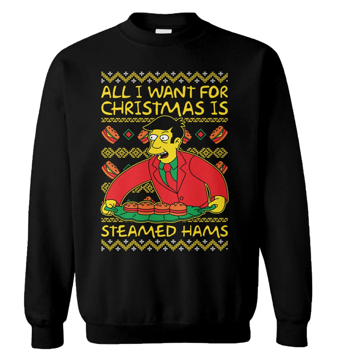 All i want for christmas is steamed hams Christmas Sweater - Holiday Gift product image 3