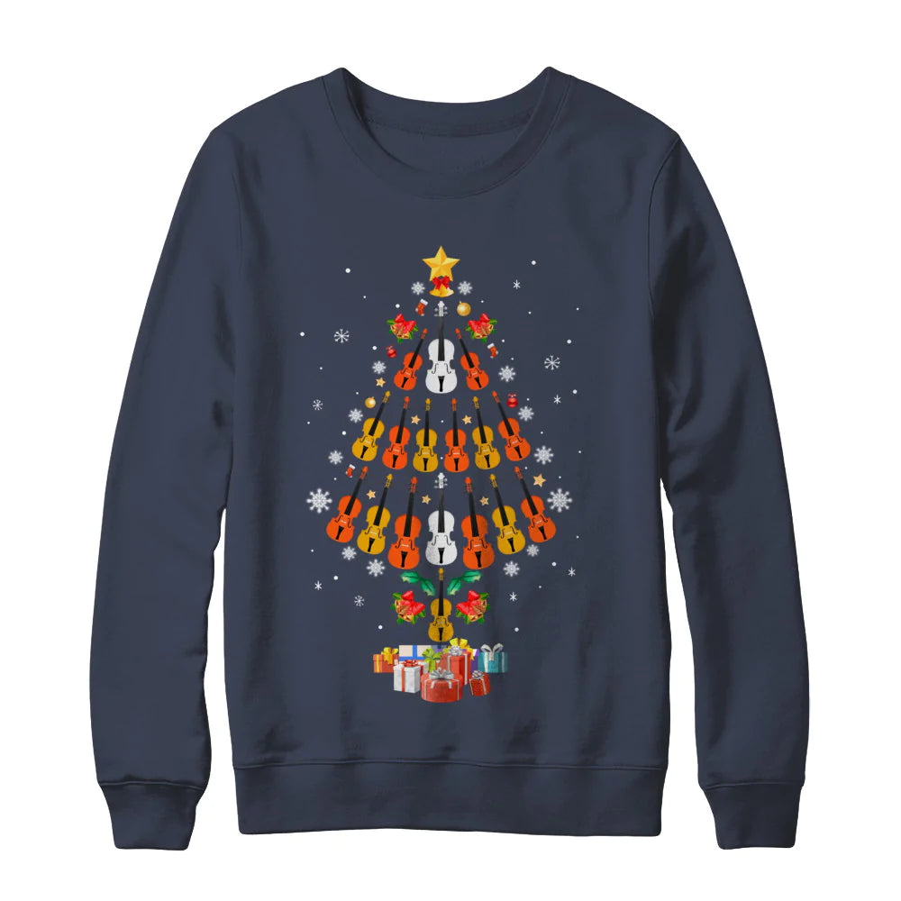Music violin Christmas tree Christmas Sweater - Holiday Gift product image 3