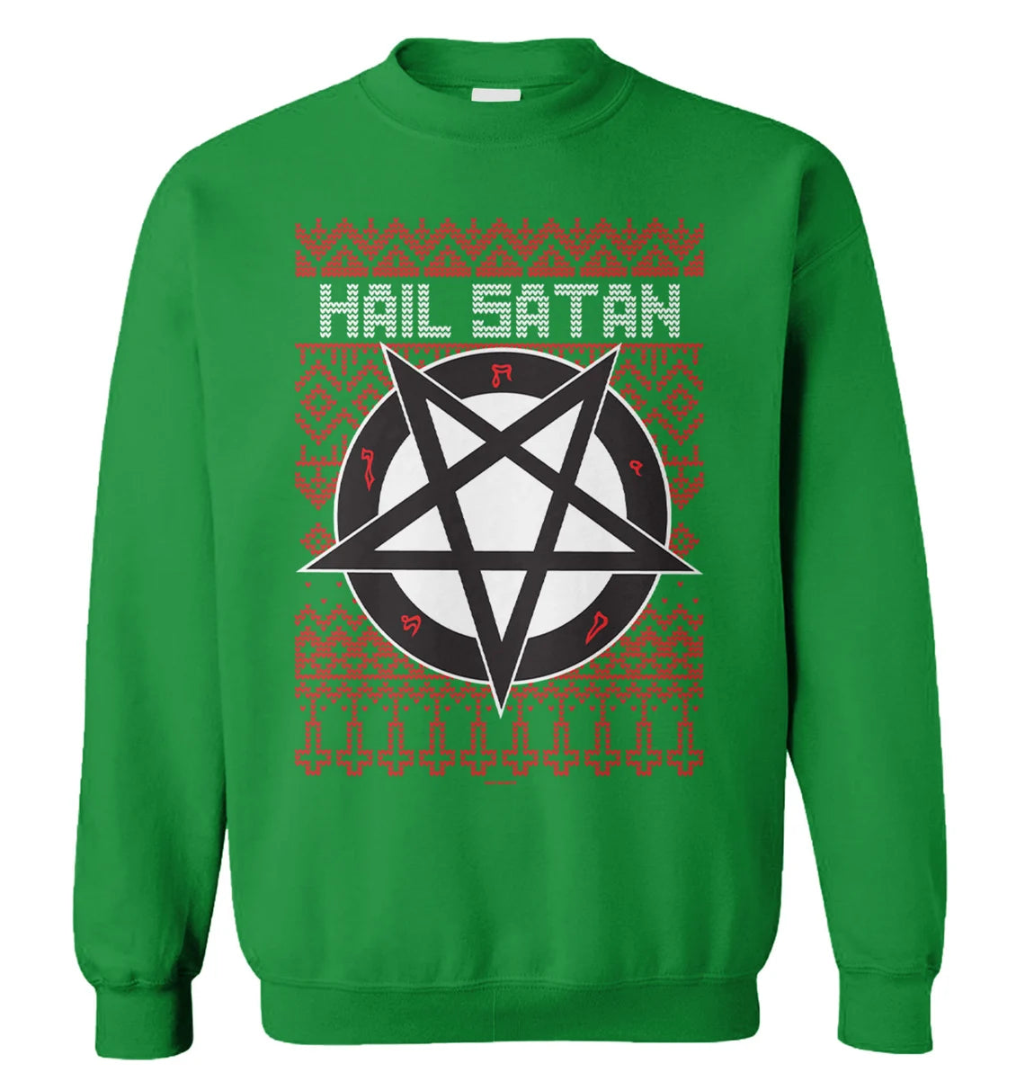 Hail Satan Christmas Sweater - Holiday Gift product image 3