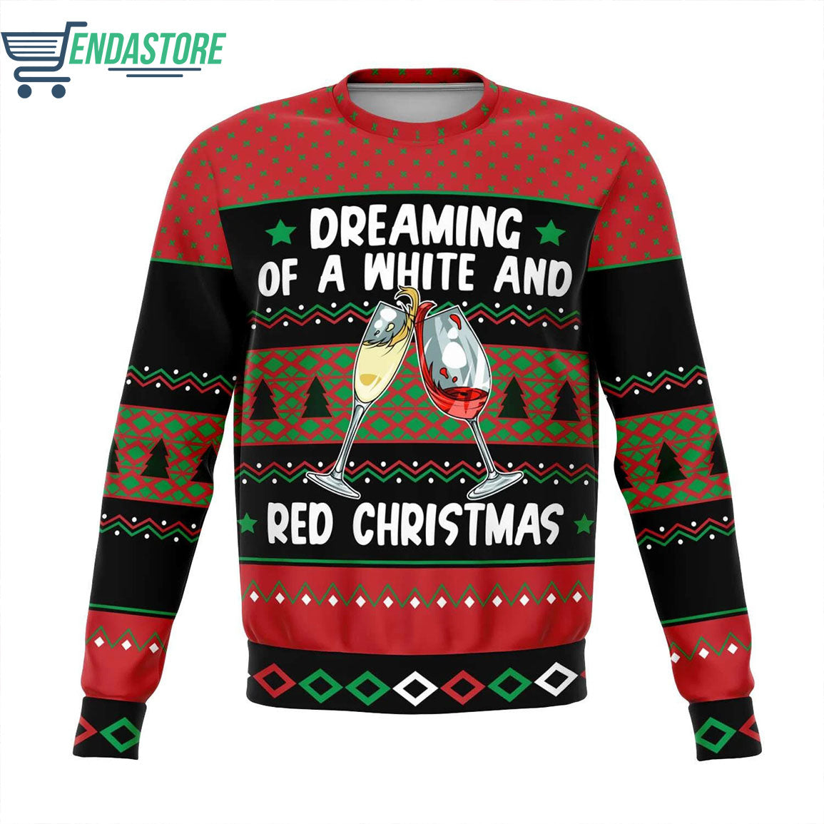 Dreaming of a White and Red 3D Christmas Sweater - Holiday Gift product image 2