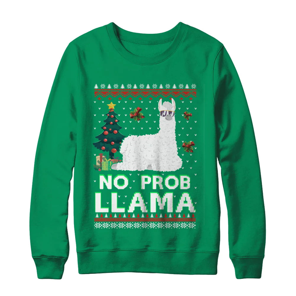 No prob llama Christmas Sweater - Holiday Gift product image 3