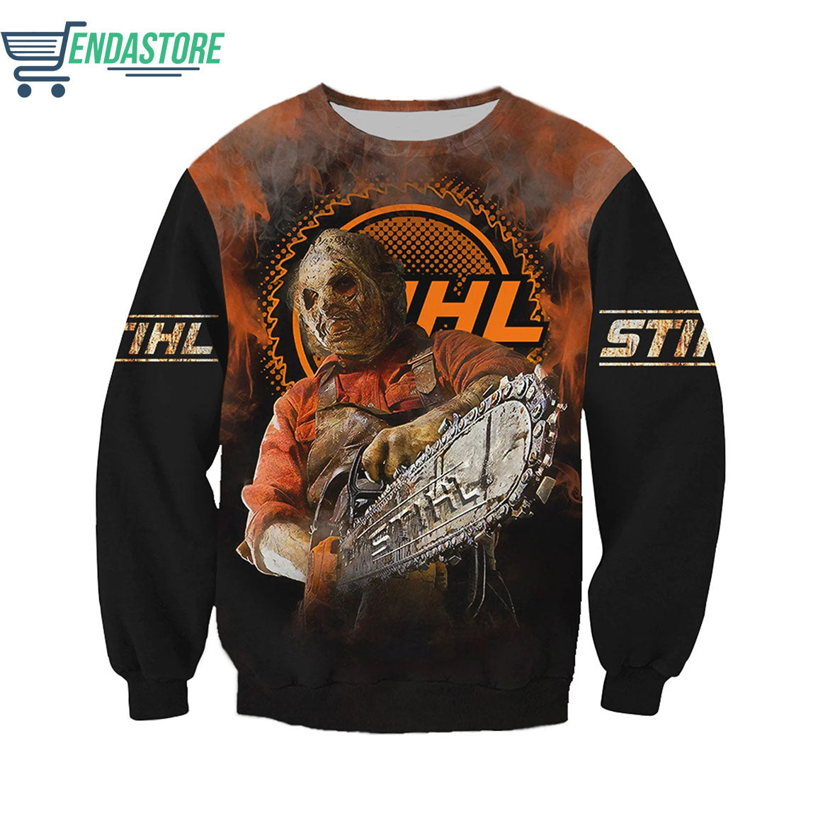 Stihl Horror Leatherface Chainsaw Halloween 3D Christmas Sweater - Holiday Gift product image