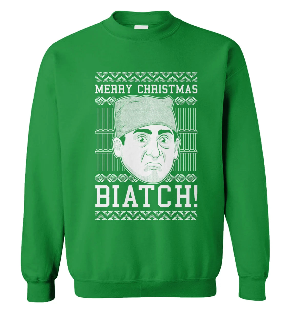 Michael Scott merry christmas biatch Christmas Sweater - Holiday Gift product image 3