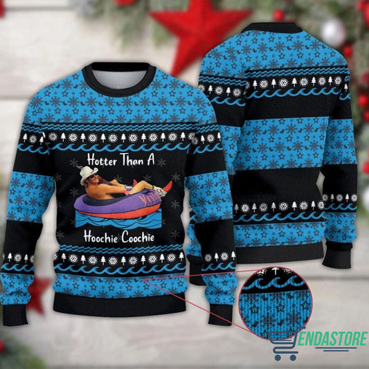 Alan Jackson hotter than a hoochie coochie 3D Ugly Christmas Sweater - Holiday Gift product image