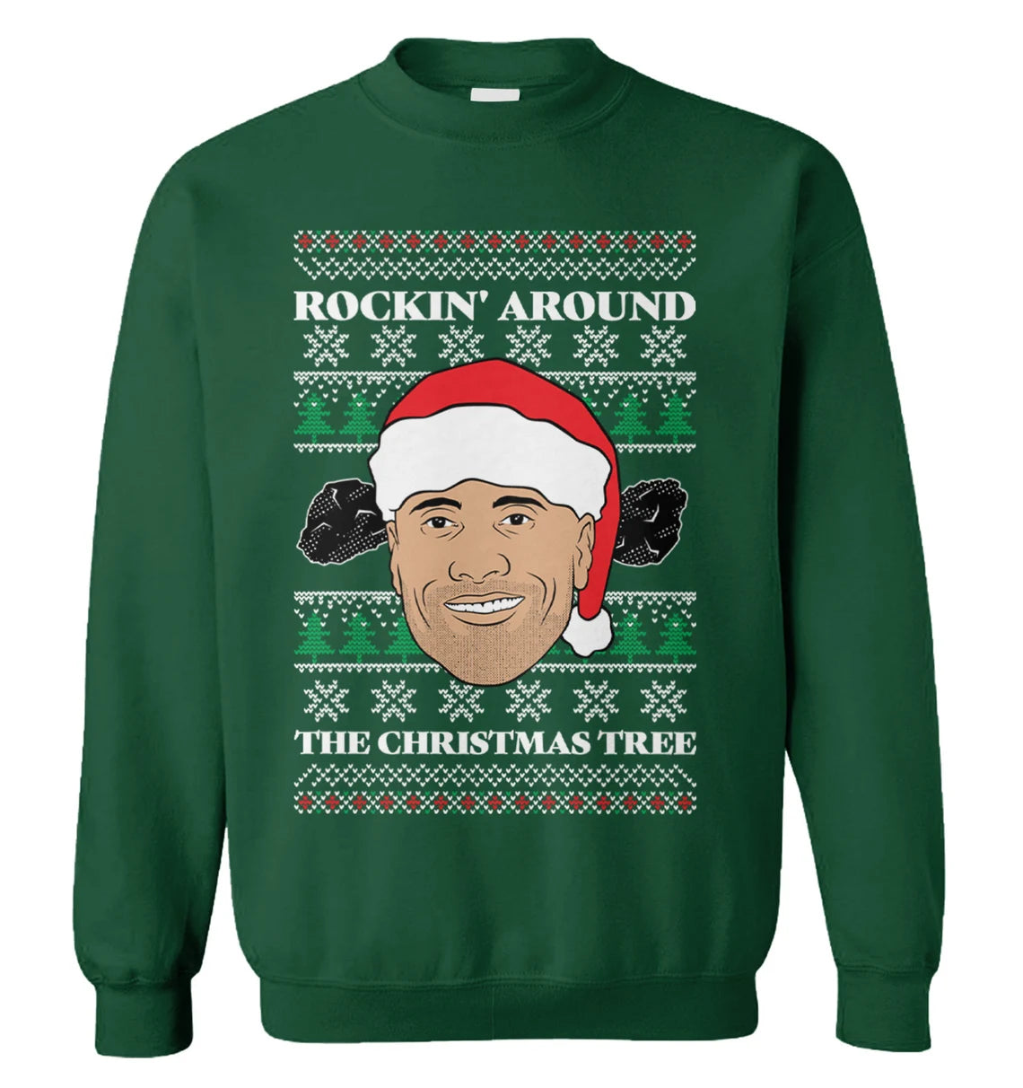 Dwayne Johnson rockin around the Christmas tree Christmas Sweater - Holiday Gift product image 3