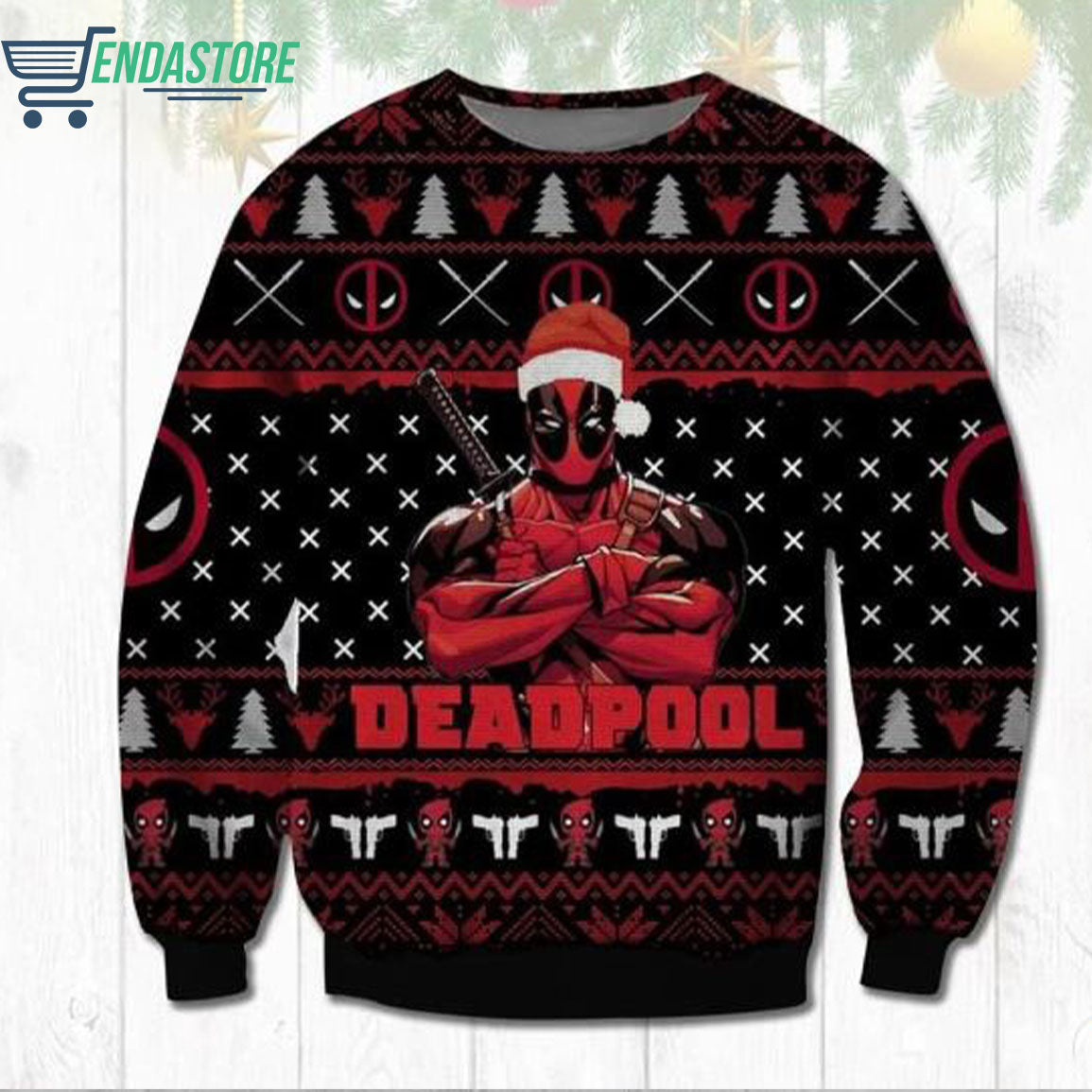 Deadpool 3D Ugly Christmas Sweater - Holiday Gift product image