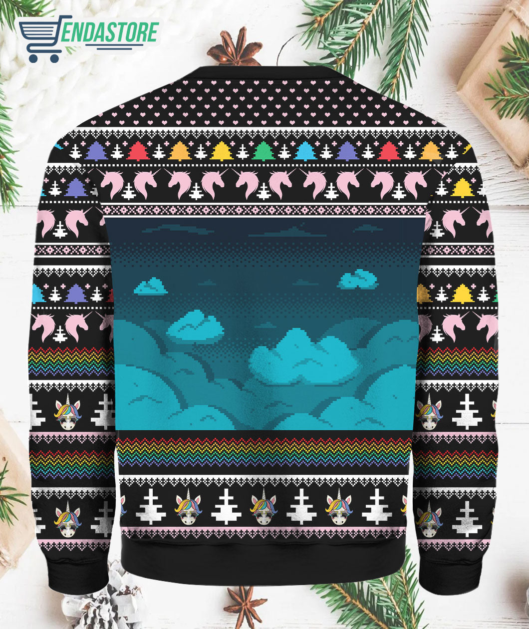 Pew pew madafakas Unicorn 3D Christmas Sweater - Holiday Gift product image 3