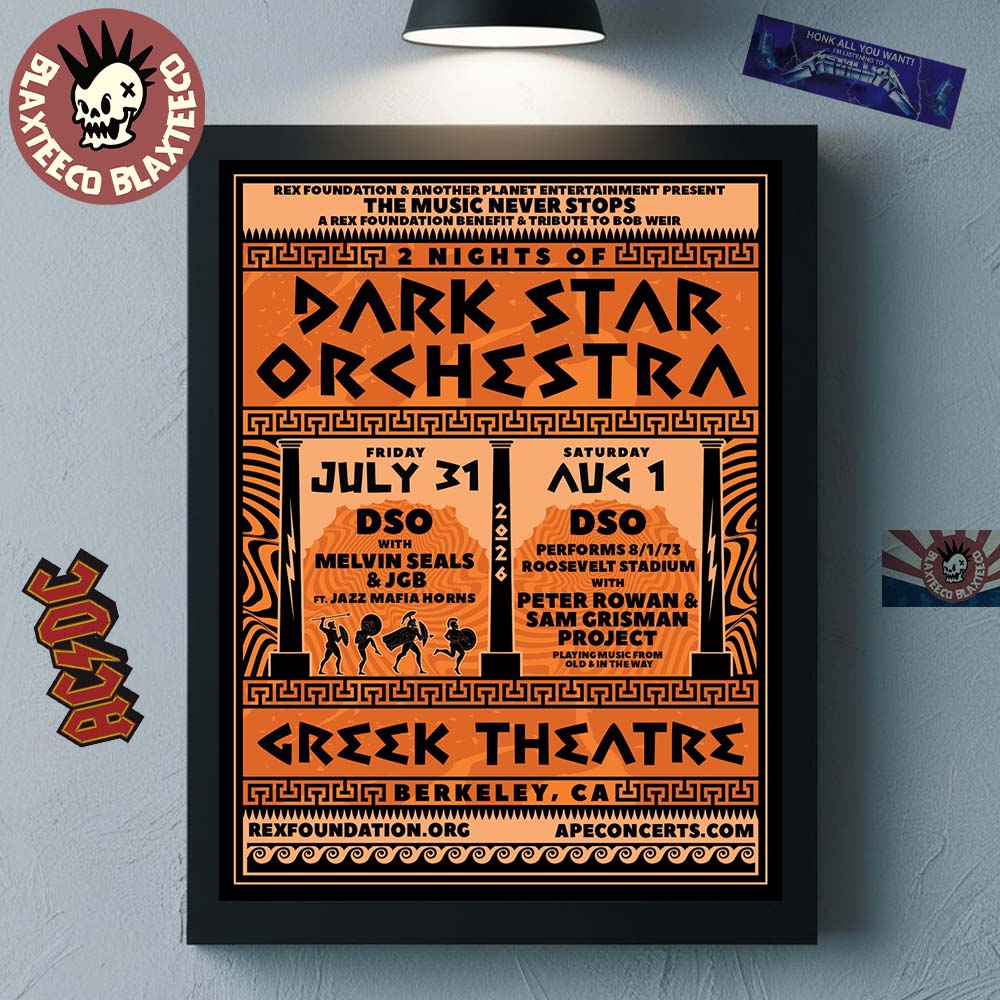 2 Nights Of Dark Star Orchestra In Berkeley - Adult & Kids T-Shirts, Sweatshirts & Hoodies apparel design preview 1