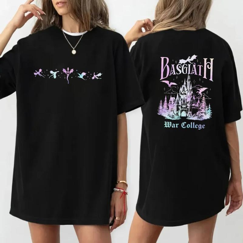 2 Sided Basgiath War College Fourth Wing Nerd Bookish - Adult & Kids T-Shirts, Sweatshirts & Hoodies apparel design preview 1