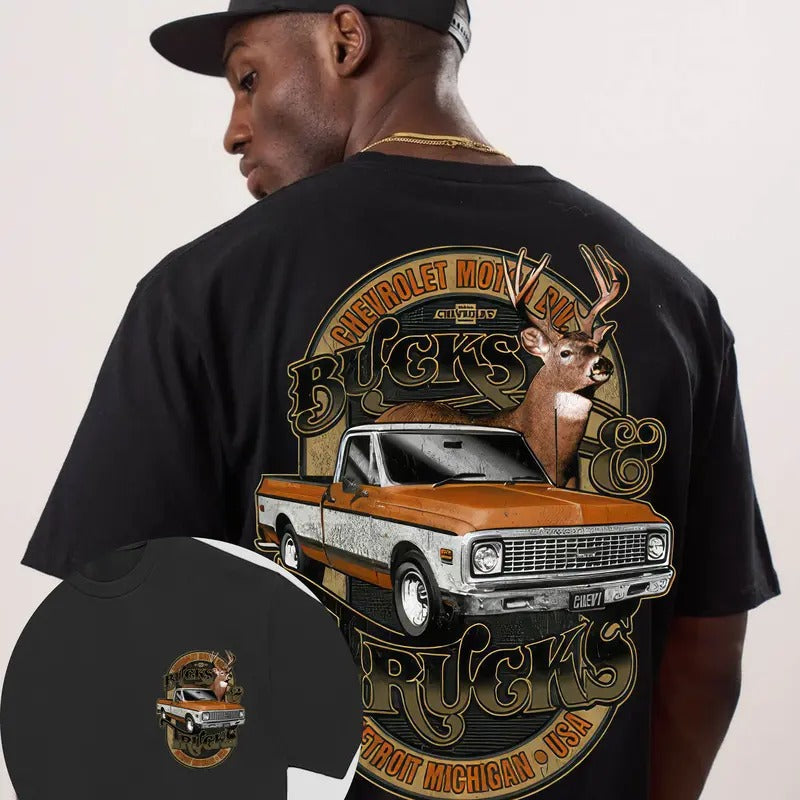2 Sides Chevy Bucks Trucks Classic Cotton - Adult & Kids T-Shirts, Sweatshirts & Hoodies apparel design preview 1