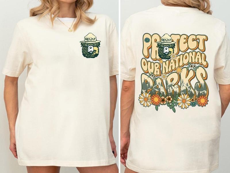 2 Sides Protect Our National Parks Subtle Ant1 Trump - Adult & Kids T-Shirts, Sweatshirts & Hoodies apparel design preview 1